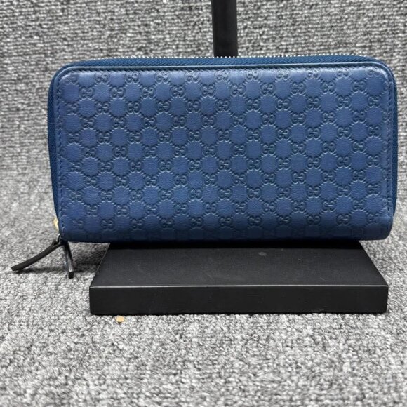 GUCCI Guccissima Dark Brown Leather Long Wallet 220-071025 - Picture 2 of 13